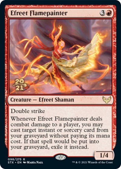 Efreet Flamepainter [Strixhaven: School of Mages Prerelease Promos] | Pegasus Games WI