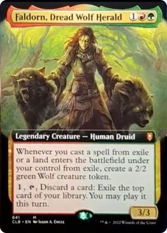 Faldorn, Dread Wolf Herald (Extended Art) [Commander Legends: Battle for Baldur's Gate] | Pegasus Games WI
