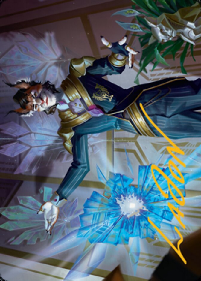 Kros, Defense Contractor Art Card (Gold-Stamped Signature) [Streets of New Capenna Art Series] | Pegasus Games WI