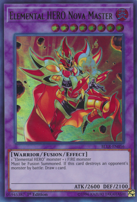 Elemental HERO Nova Master [BLLR-EN056] Ultra Rare | Pegasus Games WI