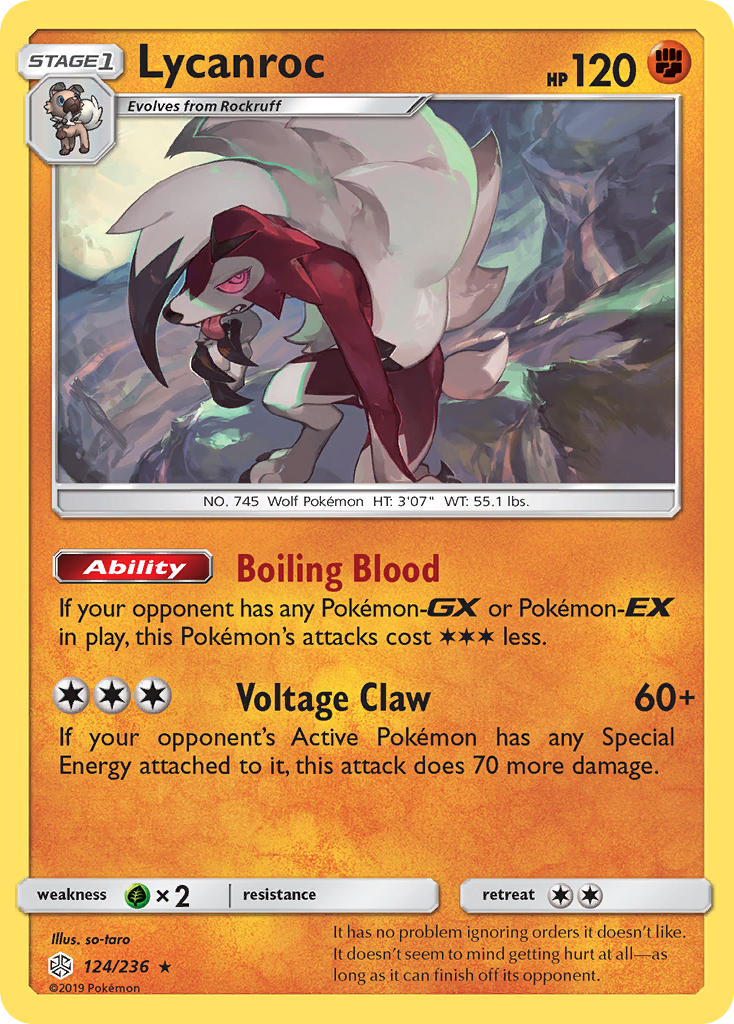 Lycanroc (124/236) [Sun & Moon: Cosmic Eclipse] | Pegasus Games WI