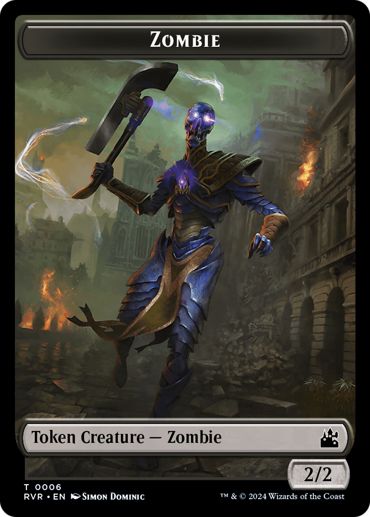 Zombie Token [Ravnica Remastered Tokens] | Pegasus Games WI