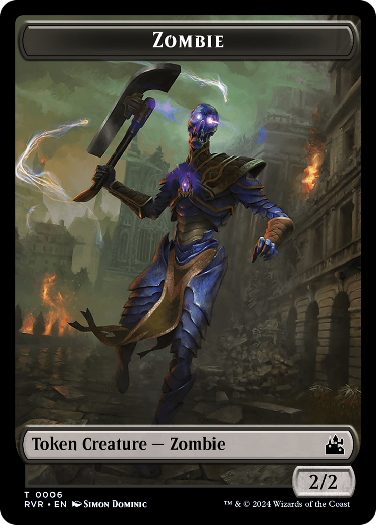 Goblin (0008) // Zombie Double-Sided Token [Ravnica Remastered Tokens] | Pegasus Games WI
