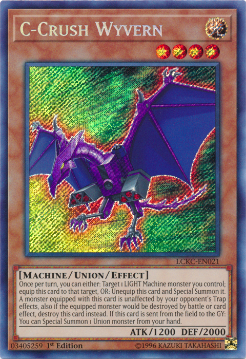 C-Crush Wyvern [LCKC-EN021] Secret Rare | Pegasus Games WI