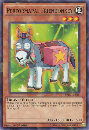 Performapal Friendonkey [SP15-EN026] Shatterfoil Rare | Pegasus Games WI