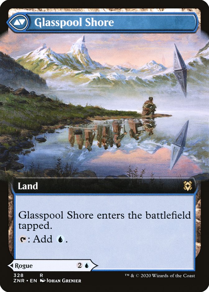 Glasspool Mimic // Glasspool Shore (Extended Art) [Zendikar Rising] | Pegasus Games WI