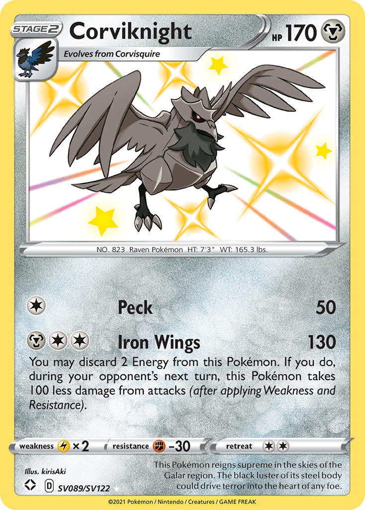 Corviknight (SV089/SV122) [Sword & Shield: Shining Fates] | Pegasus Games WI