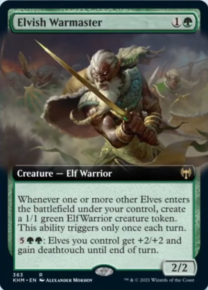 Elvish Warmaster (Extended Art) [Kaldheim] | Pegasus Games WI