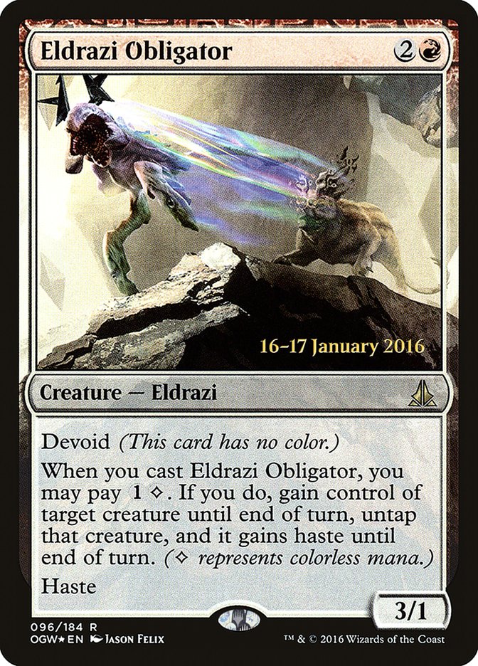 Eldrazi Obligator [Oath of the Gatewatch Prerelease Promos] | Pegasus Games WI