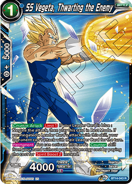 SS Vegeta, Thwarting the Enemy (BT14-043) [Cross Spirits] | Pegasus Games WI