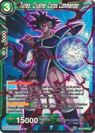 Turles, Crusher Corps Commander (BT12-069) [Vicious Rejuvenation Prerelease Promos] | Pegasus Games WI