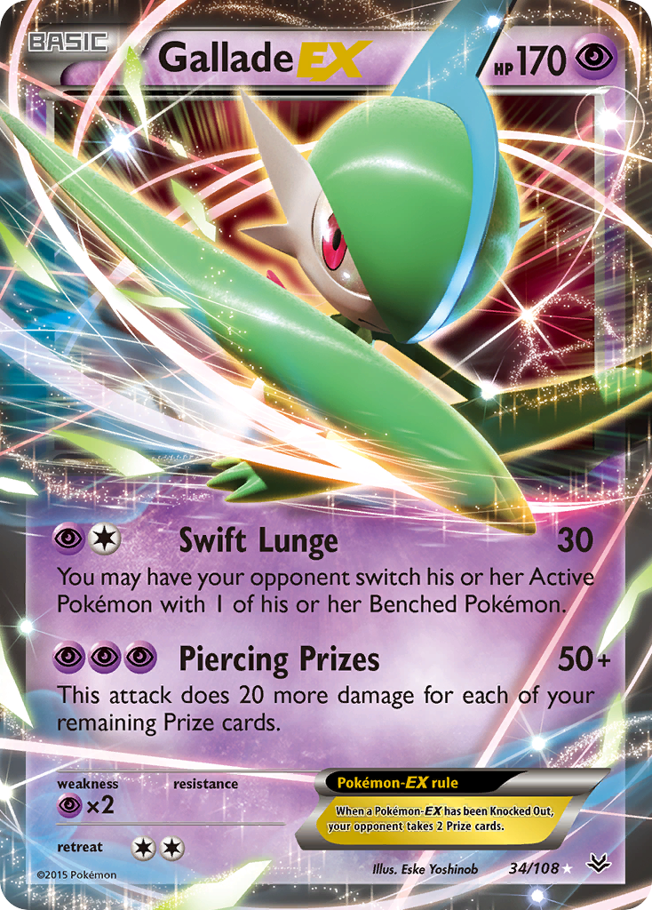 Gallade EX (34/108) [XY: Roaring Skies] | Pegasus Games WI