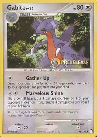 Gabite (48/123) (Prerelease Promo) [Diamond & Pearl: Black Star Promos] | Pegasus Games WI