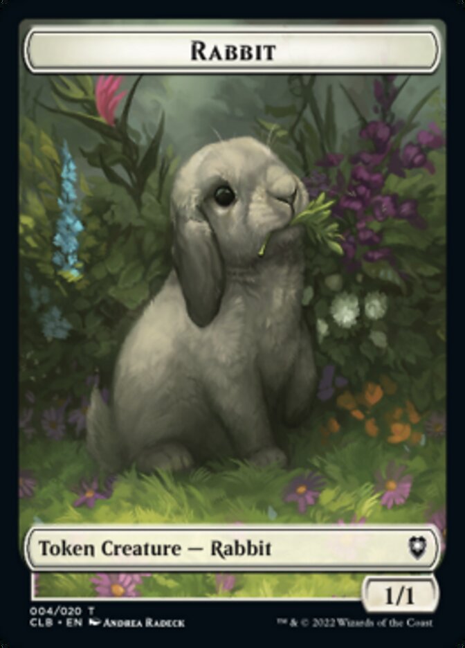 Rabbit Token [Commander Legends: Battle for Baldur's Gate Tokens] | Pegasus Games WI