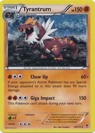 Tyrantrum (62/111) (Cosmos Holo) [XY: Furious Fists] | Pegasus Games WI