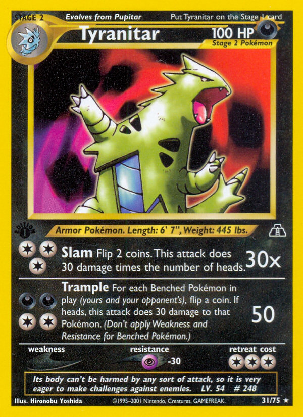 Tyranitar (31/75) [Neo Discovery 1st Edition] | Pegasus Games WI