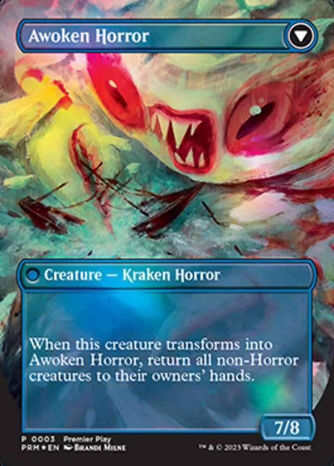 Thing in the Ice // Awoken Horror (Borderless Alternate Art) [Regional Championship Qualifiers 2023] | Pegasus Games WI