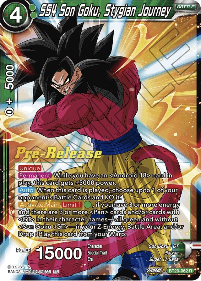 SS4 Son Goku, Stygian Journey (BT20-062) [Power Absorbed Prerelease Promos] | Pegasus Games WI