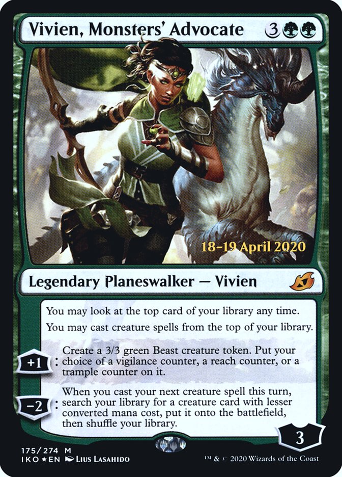 Vivien, Monsters' Advocate [Ikoria: Lair of Behemoths Prerelease Promos] | Pegasus Games WI