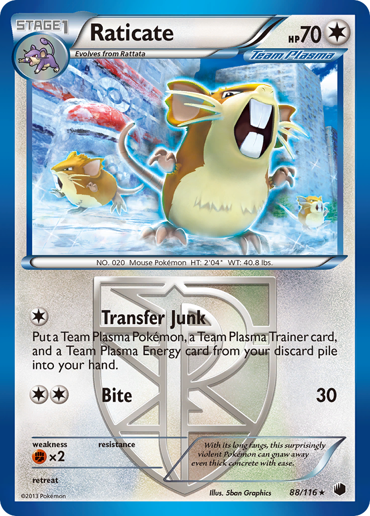 Raticate (88/116) [Black & White: Plasma Freeze] | Pegasus Games WI