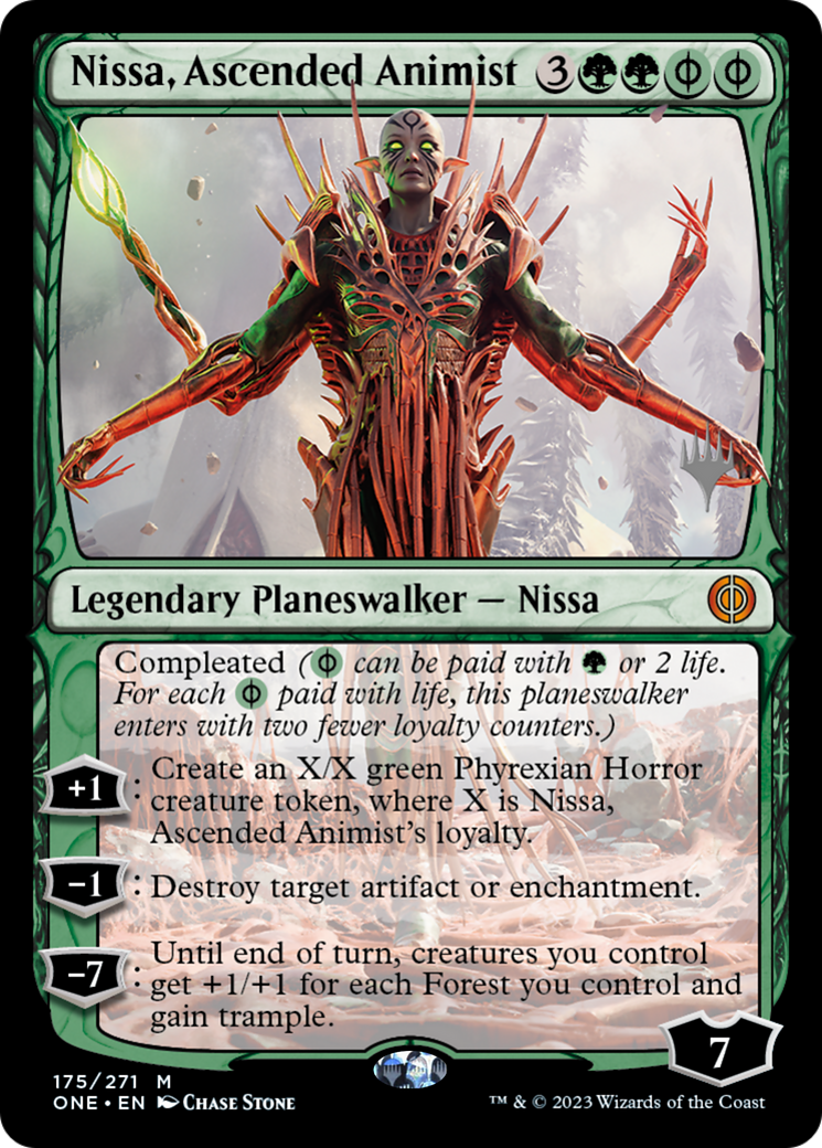 Nissa, Ascended Animist (Promo Pack) [Phyrexia: All Will Be One Promos] | Pegasus Games WI