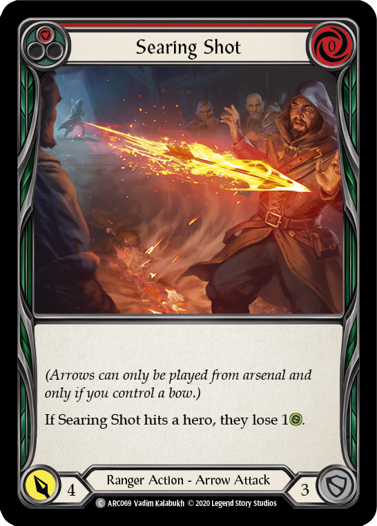Searing Shot (Red) [ARC069] Unlimited Rainbow Foil | Pegasus Games WI