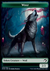 Wolf // Knight Double-Sided Token [Innistrad: Midnight Hunt Commander Tokens] | Pegasus Games WI