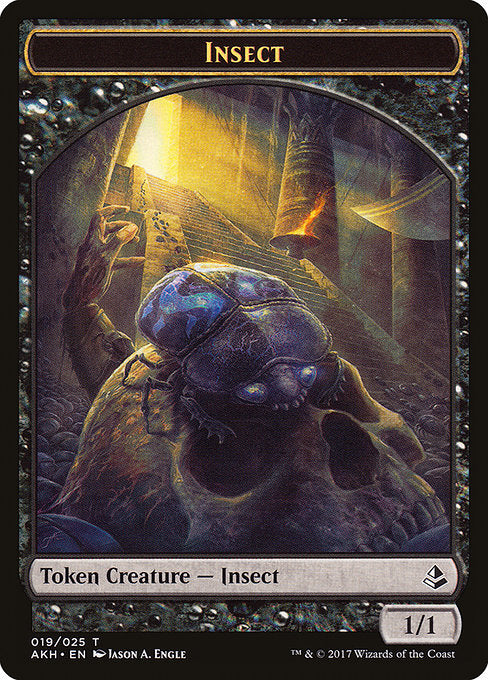 Sacred Cat // Insect Double-Sided Token [Amonkhet Tokens] | Pegasus Games WI