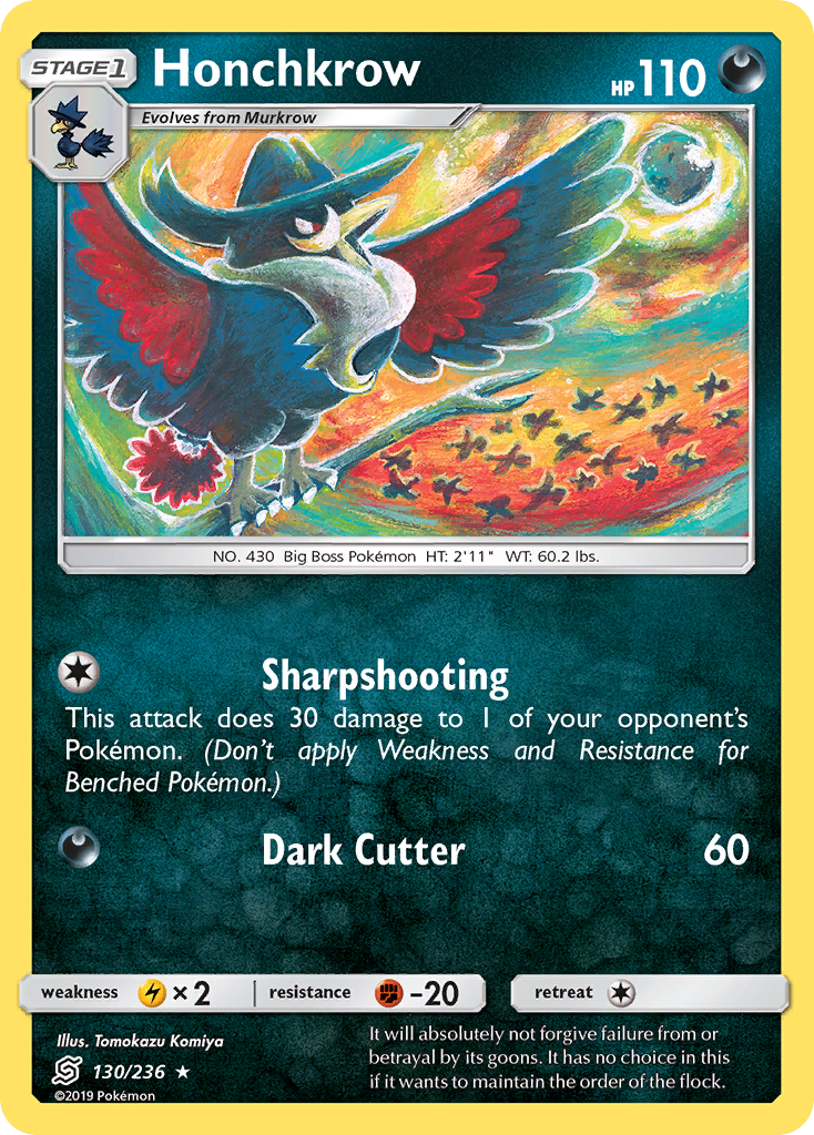 Honchkrow (130/236) [Sun & Moon: Unified Minds] | Pegasus Games WI