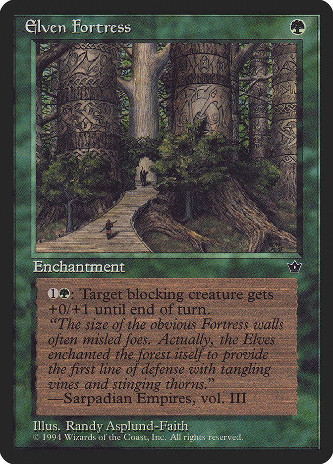 Elven Fortress (Randy Asplund-Faith) [Fallen Empires] | Pegasus Games WI
