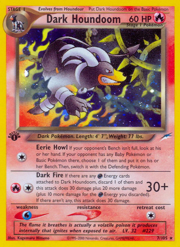 Dark Houndoom (7/105) [Neo Destiny 1st Edition] | Pegasus Games WI