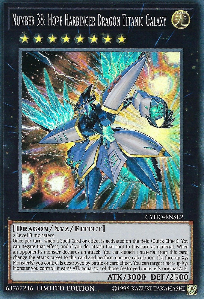 Number 38: Hope Harbinger Dragon Titanic Galaxy [CYHO-ENSE2] Super Rare | Pegasus Games WI