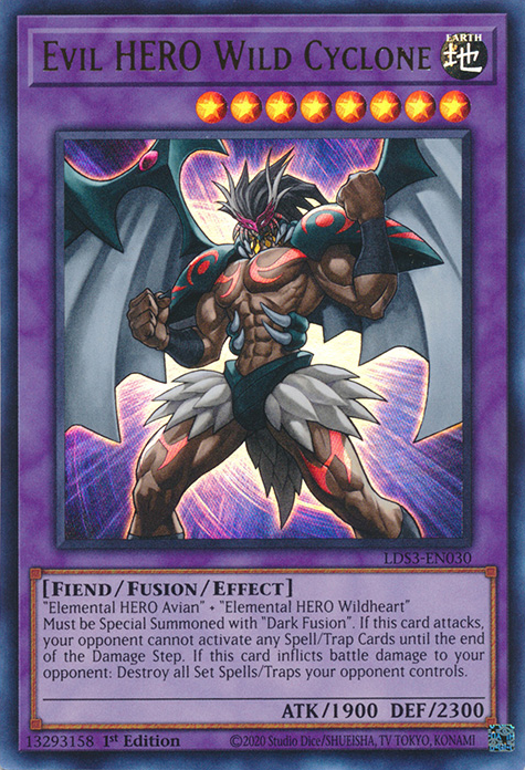 Evil HERO Wild Cyclone [LDS3-EN030] Ultra Rare | Pegasus Games WI