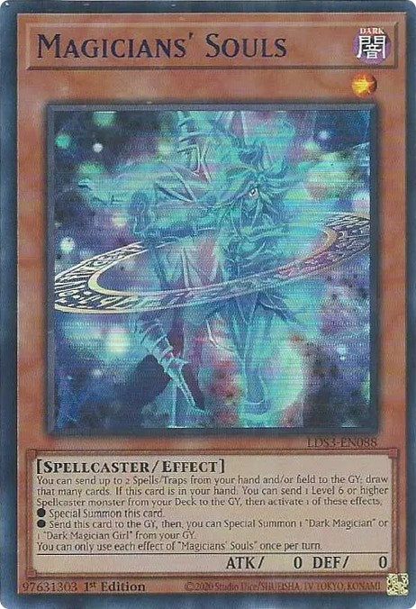 Magicians' Souls (Blue) [LDS3-EN088] Ultra Rare | Pegasus Games WI