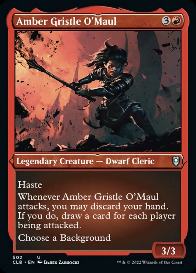 Amber Gristle O'Maul (Foil Etched) [Commander Legends: Battle for Baldur's Gate] | Pegasus Games WI