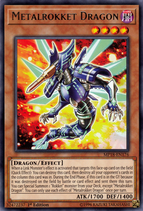 Metalrokket Dragon [MP18-EN176] Rare | Pegasus Games WI