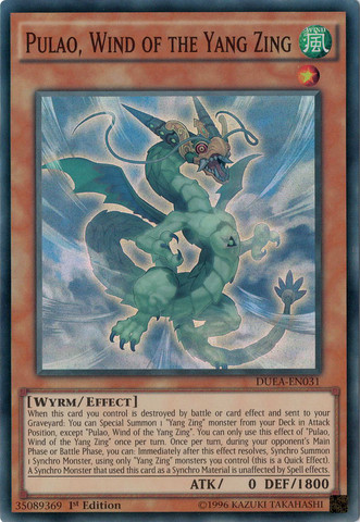 Pulao, Wind of the Yang Zing [DUEA-EN031] Super Rare | Pegasus Games WI