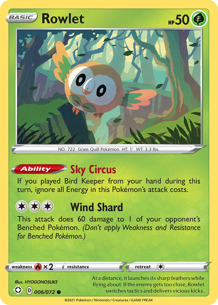 Rowlet (006/072) [Sword & Shield: Shining Fates] | Pegasus Games WI