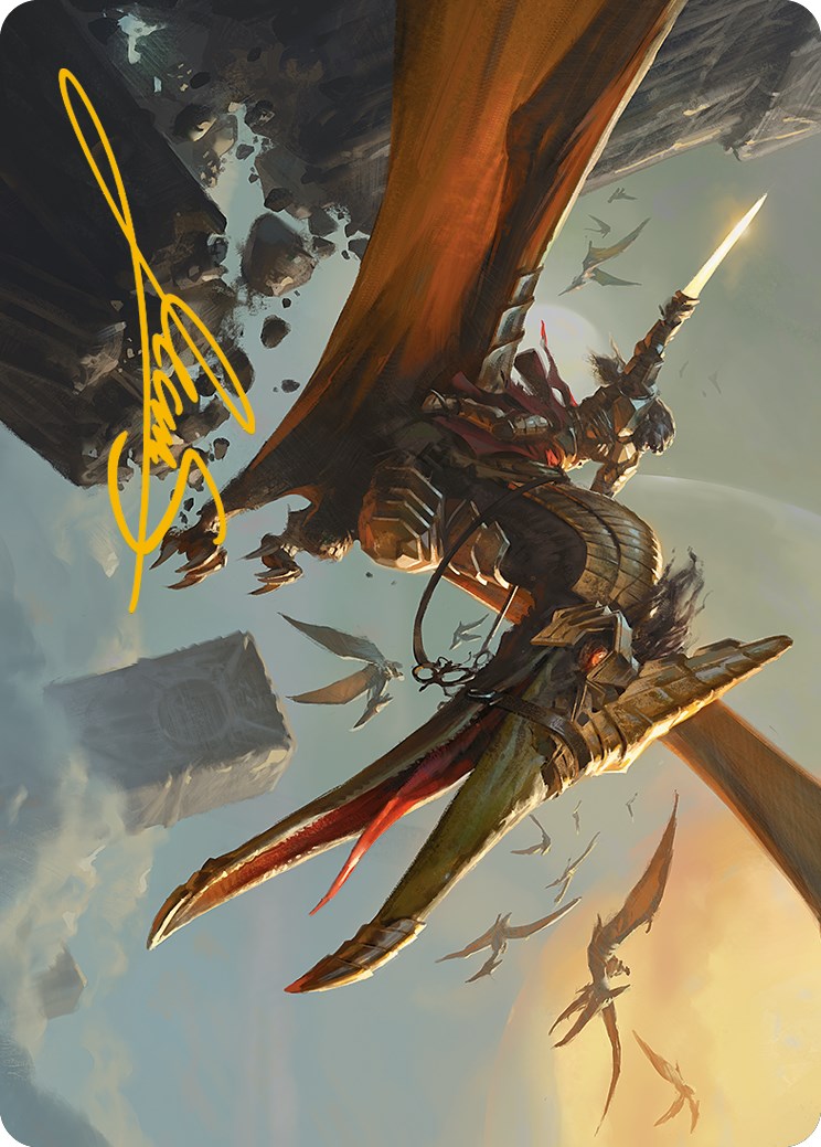 Skyhunter Strike Force Art Card (Gold-Stamped Signature) [Phyrexia: All Will Be One Art Series] | Pegasus Games WI