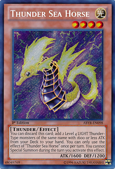 Thunder Sea Horse [ABYR-EN098] Secret Rare | Pegasus Games WI