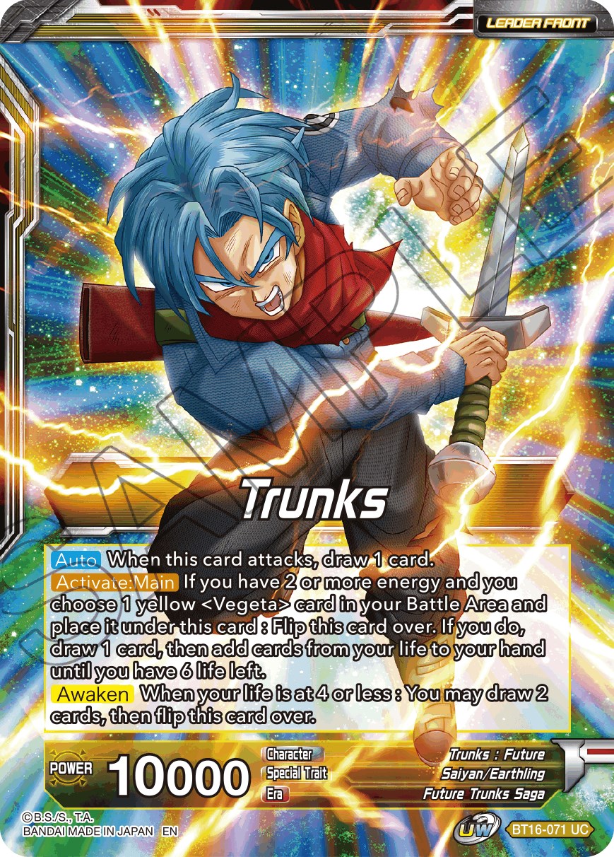 Trunks // SSB Vegeta & SS Trunks, Father-Son Onslaught (BT16-071) [Realm of the Gods Prerelease Promos] | Pegasus Games WI