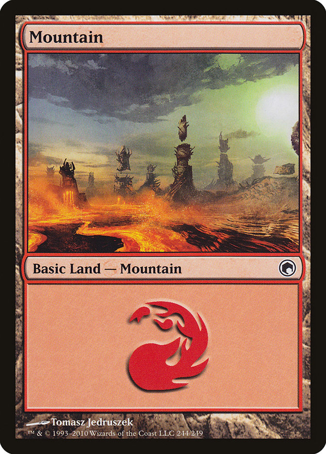 Mountain (244) [Scars of Mirrodin] | Pegasus Games WI