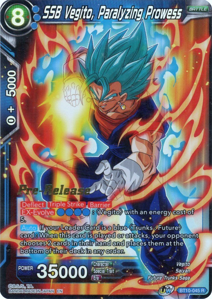 SSB Vegito, Paralyzing Prowess (BT10-045) [Rise of the Unison Warrior Prerelease Promos] | Pegasus Games WI