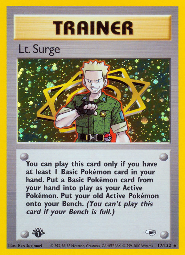 Lt. Surge (17/132) [Gym Heroes 1st Edition] | Pegasus Games WI