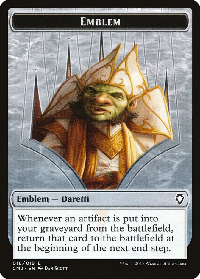 Daretti, Scrap Savant Emblem [Commander Anthology Volume II Tokens] | Pegasus Games WI