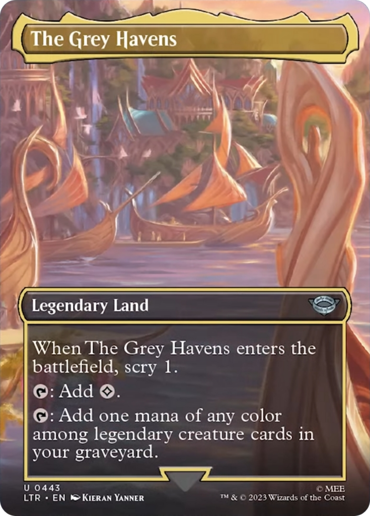 The Grey Havens (Borderless Alternate Art) [The Lord of the Rings: Tales of Middle-Earth] | Pegasus Games WI