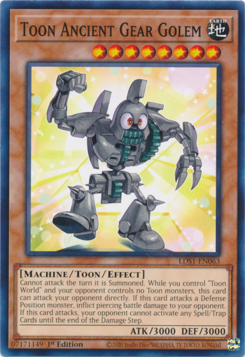 Toon Ancient Gear Golem [LDS1-EN063] Common | Pegasus Games WI