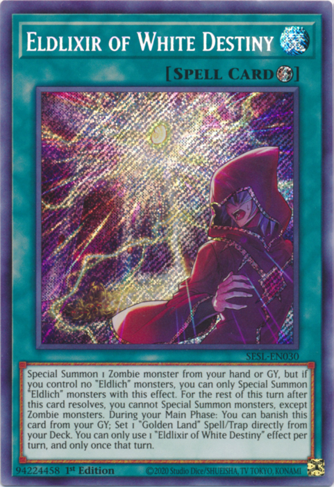 Eldlixir of White Destiny [SESL-EN030] Secret Rare | Pegasus Games WI