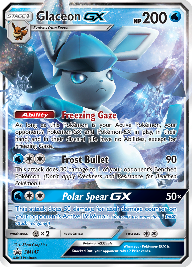 Glaceon GX (SM147) [Sun & Moon: Black Star Promos] | Pegasus Games WI