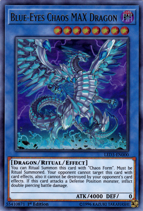 Blue-Eyes Chaos MAX Dragon [LED3-EN000] Ultra Rare | Pegasus Games WI